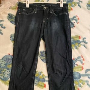 Bebe cropped cuffed dark jeans Sz 29
